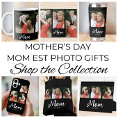 Mom Established Elegant Script Black 3 Photo Fotoplaat
