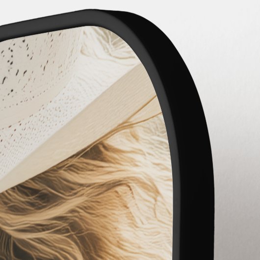 Mom Established Fun Script Photo  Pickleball Paddle (Links Detail)