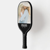 Mom Established Fun Script Photo Pickleball Paddle (Links)