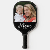Mom Established Fun Script Photo Pickleball Paddle (Achterkant)