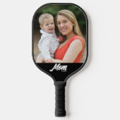 Mom Established Fun Script Photo Pickleball Paddle (Voorkant)