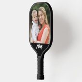 Mom Established Fun Script Photo Pickleball Paddle (Links)