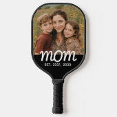 Mom Established Fun Script Photo Pickleball Paddle (Achterkant)