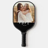 Mom Established Fun Script Photo Pickleball Paddle (Achterkant)