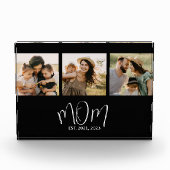 Mom Established Modern Bold Script Black 3 Photo Fotoblokken (Voorkant)
