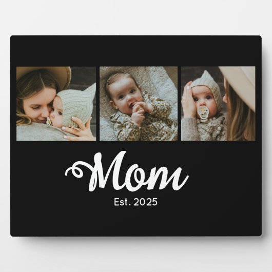 Mom Established Modern Bold Script Black 3 Photo Fotoplaat (Voorkant)