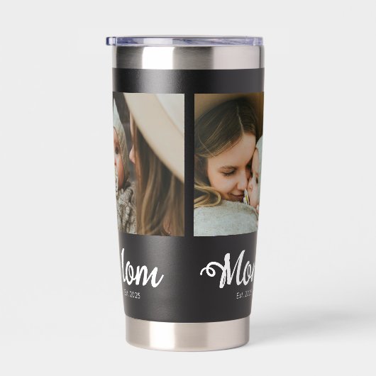 Mom Established Modern Bold Script Black 3 Photo Geïsoleerde Drinkbeker (Rechts)