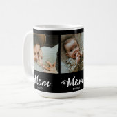 Mom Established Modern Bold Script Black 3 Photo Koffiemok (Voorkant links)