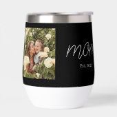 Mom Established Modern Bold Script Black Photo (Links)