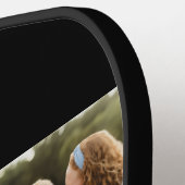 Mom Established Modern ElegantScript Black 3 Photo Pickleball Paddle (Links Detail)