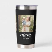 Mom Established Modern Script 3 Photo Geïsoleerde Drinkbeker (Links)