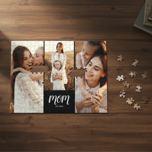 Mom Established Modern Script 3 Photo Legpuzzel