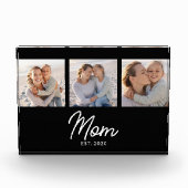 Mom Established Modern Script Black 3 Photo Block Fotoblokken (Voorkant)