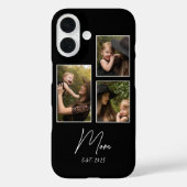 Mom Established Modern Script Black 3 Photo Case-Mate iPhone Case (Achterkant)