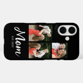 Mom Established Modern Script Black 3 Photo Case-Mate iPhone Case (Achterkant (horizontaal))