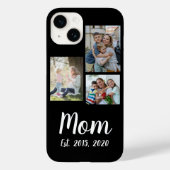 Mom Established Modern Script Black 3 Photo Case-Mate iPhone Case (Achterkant)