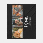 Mom Established Modern Script Black 3 Photo Fleece Deken (Voorkant)