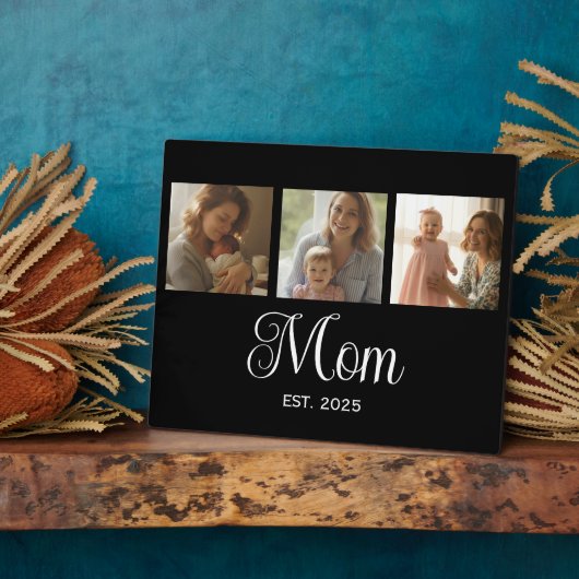 Mom Established Modern Script Black 3 Photo Fotoplaat (Zijkant)