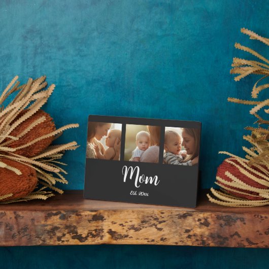 Mom Established Modern Script Black 3 Photo Fotoplaat (Zijkant)