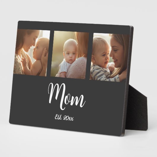 Mom Established Modern Script Black 3 Photo Fotoplaat (Zijkant)