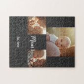 Mom Established Modern Script Black 3 Photo Legpuzzel (Horizontaal)