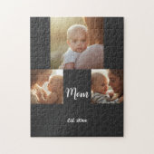 Mom Established Modern Script Black 3 Photo Legpuzzel (Verticaal)