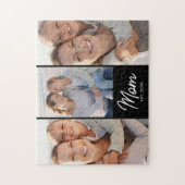 Mom Established Modern Script Black 3 Photo Legpuzzel (Verticaal)