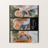 Mom Established Modern Script Black 3 Photo Legpuzzel (Verticaal)
