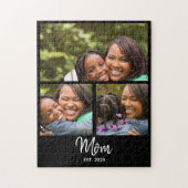 Mom Established Modern Script Black 3 Photo Legpuzzel (Verticaal)