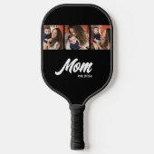 Mom Established Modern Script Black Photo Pickleball Paddle (Voorkant)