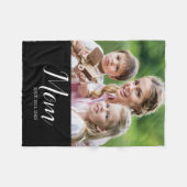 Mom Established Modern Script Photo Fleece Deken (Voorkant (Horizontaal))