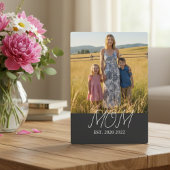 Mom Established Modern Script Photo  Fotoplaat