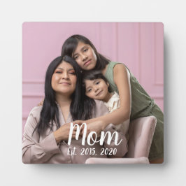 Mom Established Modern Script Photo Fotoplaat