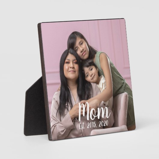 Mom Established Modern Script Photo Fotoplaat (Voorkant)
