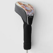 Mom Established Modern Script Photo Golfheadcover (Schuin)
