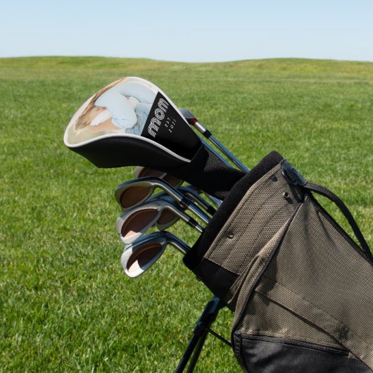 Mom Established Modern Script Photo  Golfheadcover (Insitu)
