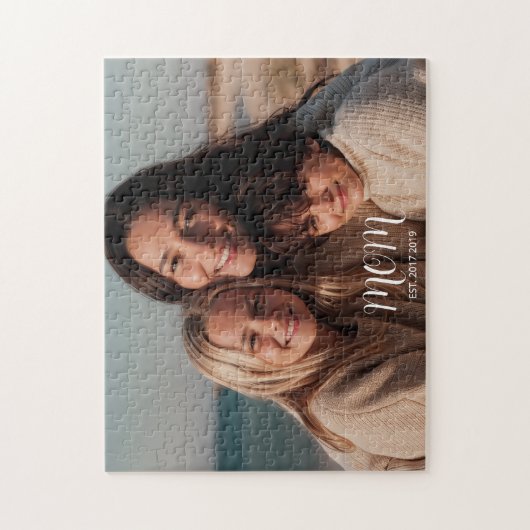 Mom Established Modern Script Photo Legpuzzel (Verticaal)
