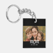 Mom Established Modern Script Photo Sleutelhanger (Voorkant Links)