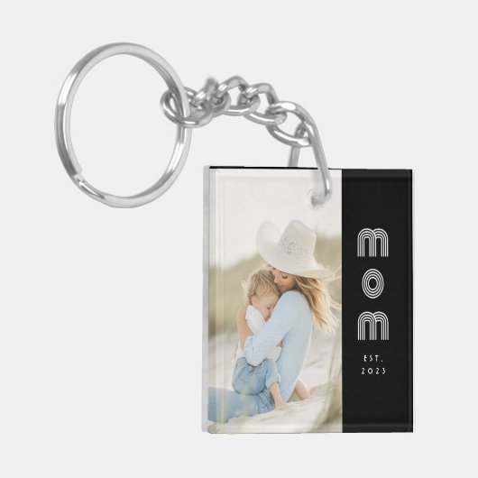 Mom Established Modern Script Photo  Sleutelhanger (Voorkant Links)