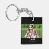 Mom Established Modern Script Photo Sleutelhanger (Voorkant Links)