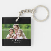 Mom Established Modern Script Photo Sleutelhanger (Achterkant)