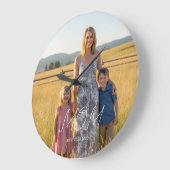 Mom Established Modern White Script Photo Grote Klok (Hoek)