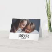 Mom Established Mother's Day Modern Script  Kaart (Voorkant)