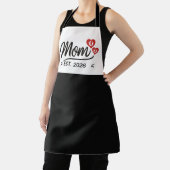 Mom Established Mothers Day Year Script Heart Schort (Insitu)