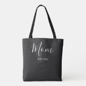 Mom Established New Mom Black Gift Tote Bag (Achterkant)