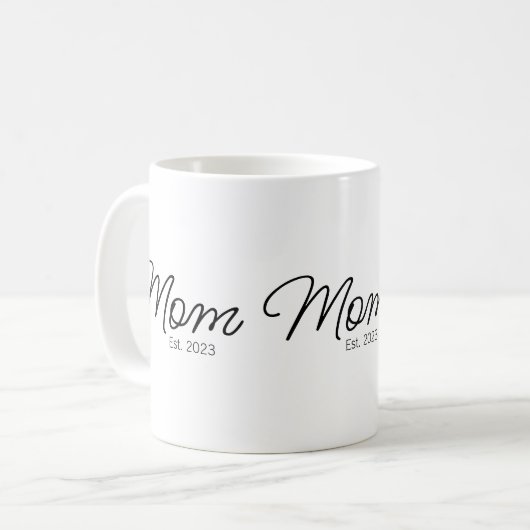 Mom Established New Mom Gift Koffiemok (Voorkant links)