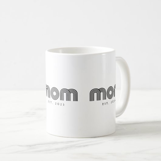 Mom Established New Mom Gift Koffiemok (Voorkant rechts)