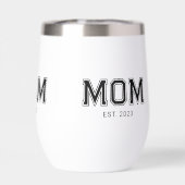 Mom Established New Mom Gift Thermal Wine (Achterkant)