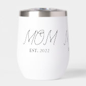 Mom Established New Mom Gift Thermal Wine Tumbler (Voorkant)