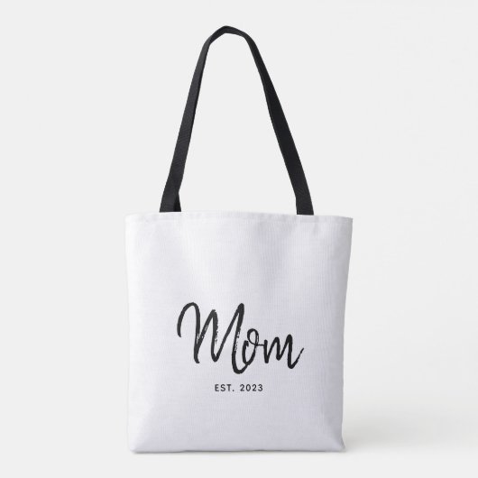 Mom Established New Mom Gift Tote Bag (Achterkant)